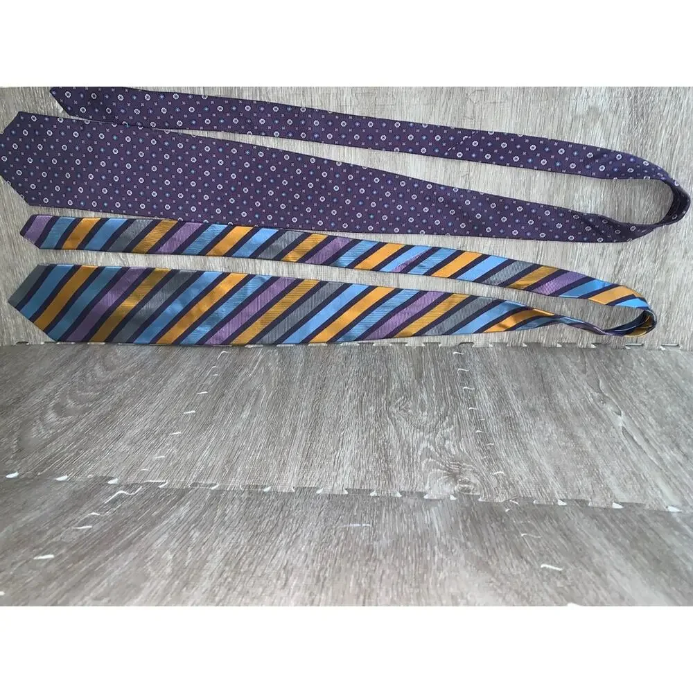 Jos. A. Bank  Men's Silk Striped Necktie‎ Set of 5 Multicolor